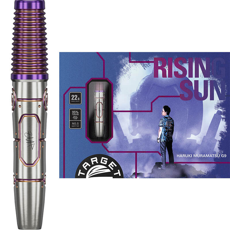 村松治樹 TARGET RISING SUN G9 21g 2BA Target Haruki Muramatsu Rising Sun Gen 9 No Groove Steel Tip